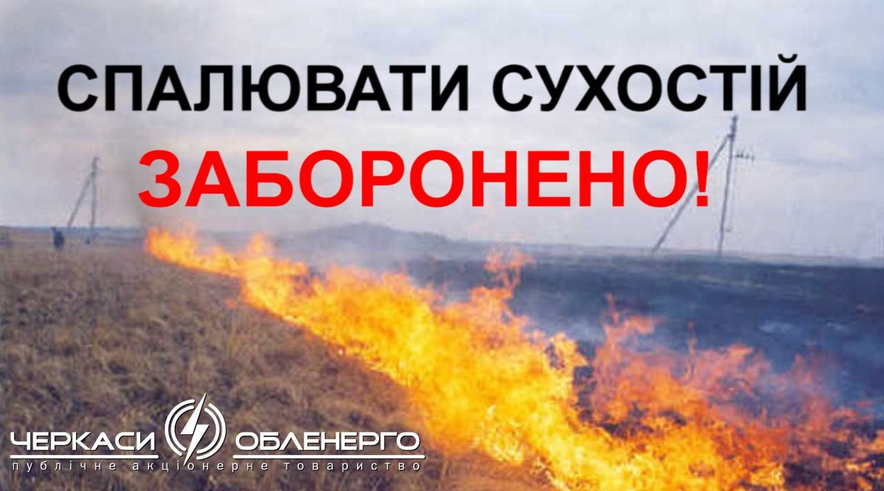 Чому не можна спалювати сухостій поблизу енергетичних об’єктів